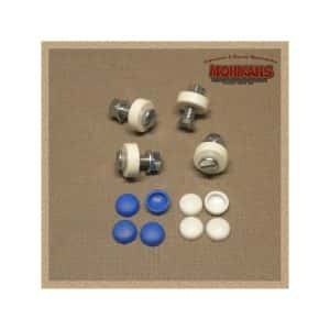 Kit de tornillos sujeta-matrícula blanco