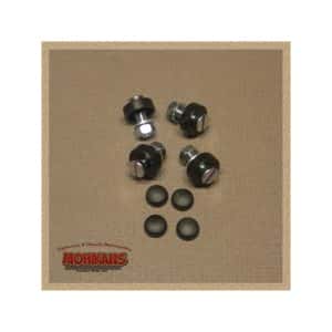 Kit de tornillos sujeta-matrícula negro