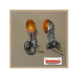 Mini-intermitentes Cat-eye cromado corto 2