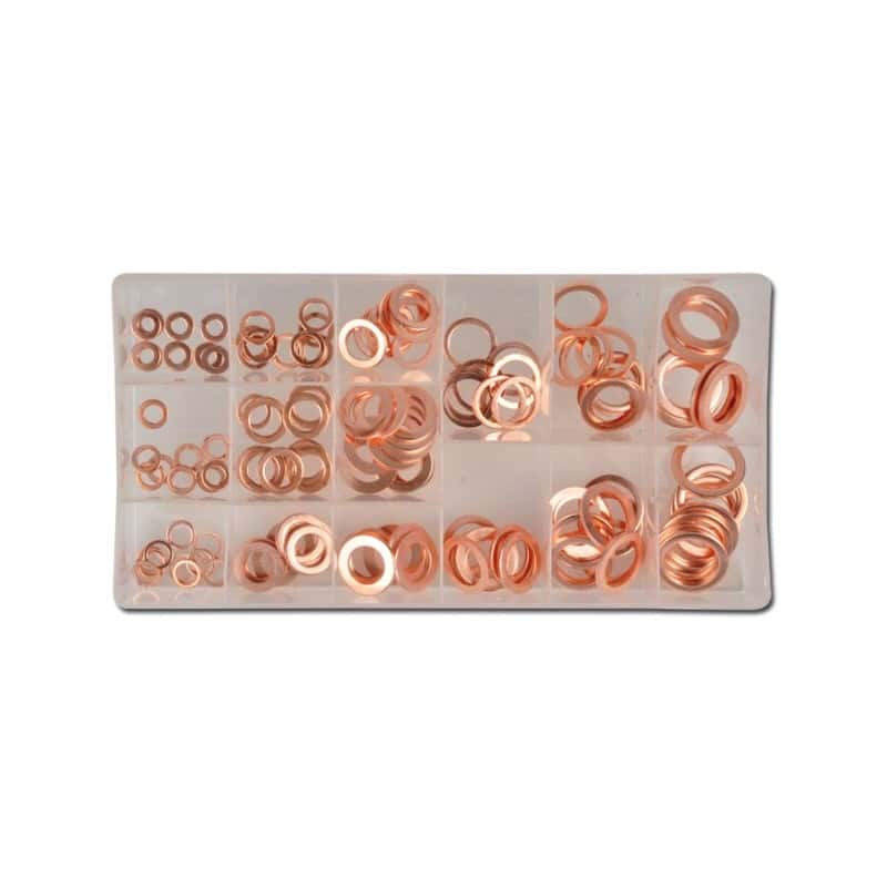 Surtido de arandelas de cobre 150 unidades