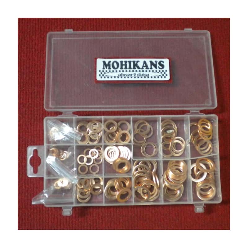 Surtido de arandelas de cobre 150 unidades