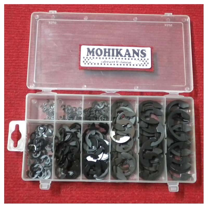 Surtido de circlips en "E" 300 unidades