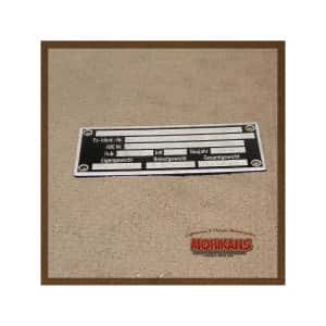 Placa de identificación de chasis