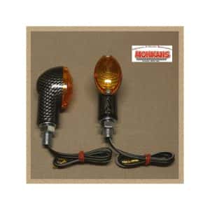 Mini-intermitentes Cat-eye carbono corto ámbar