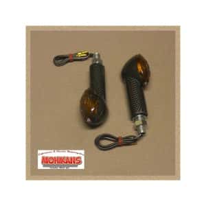 Mini-intermitentes Cat-eye carbono largo ahumado