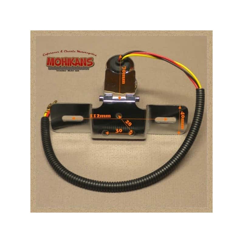 Mini piloto trasero "Atomic" cromo