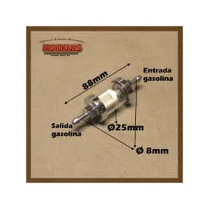 Filtro de gasolina cristal 8mm/8mm