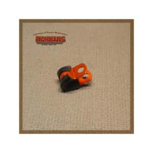 Abrazadera goma-aluminio naranja 6mm