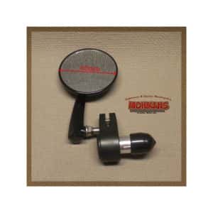 Espejo de puño negro 65mm izquierdo