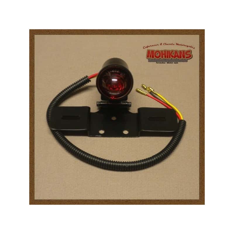 Mini piloto trasero "Atomic" negro homologado